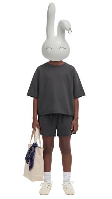 FADED-EFFECT JOGGING T-SHIRT - Dark grey by Zara