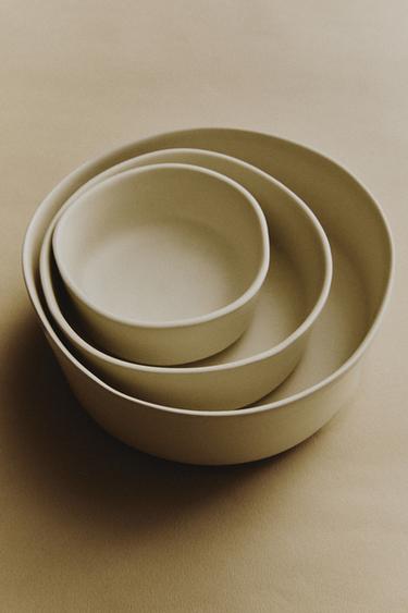 STONEWARE PET FOOD BOWL - Light beige by Zara