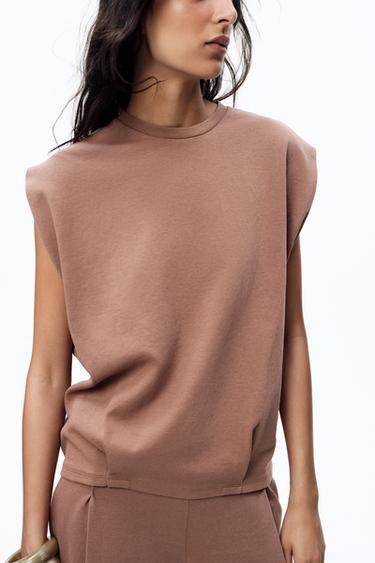 WASHED INTERLOCK T-SHIRT - Terracotta by Zara