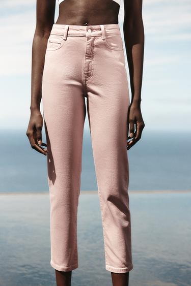Z1975 HIGH-WAIST MOM JEANS - Pink by Zara