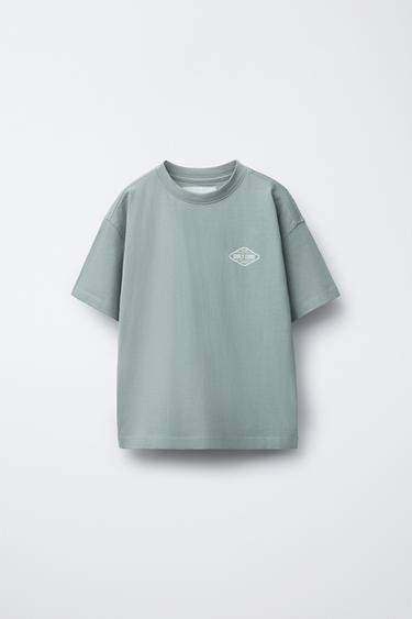 LOGO PRINT T-SHIRT - Sky blue by Zara