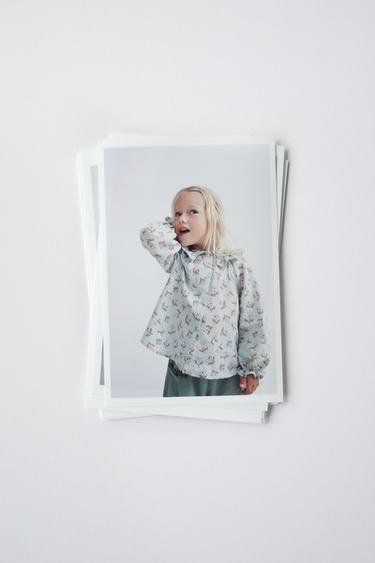 FLORAL PRINT BLOUSE - Light blue by Zara