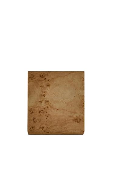 ROOT WOOD CUBE TABLE - Light beige by Zara