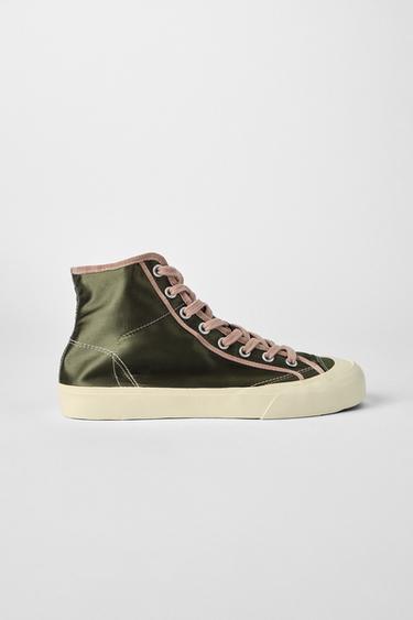 HIGH-TOP TRAINERS BOBBY GILLESPIE X ZARA - Green by Zara