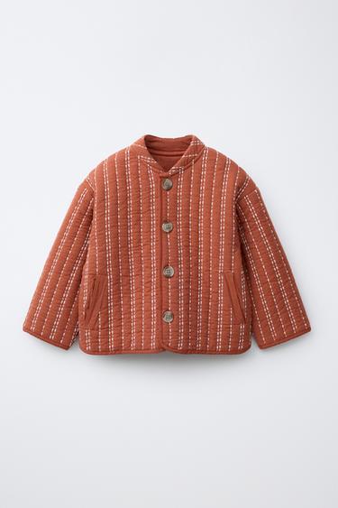 EMBROIDERED JACKET - Brick by Zara