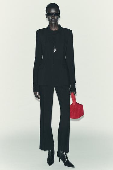 INVERTED LAPEL BLAZER - Black by Zara