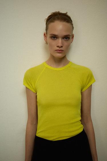 SUPIMA® SHORT SLEEVE T-SHIRT - Yellow by Zara