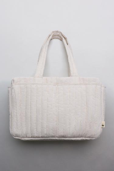 GINGHAM MATERNITY BAG - Gingham White by Zara