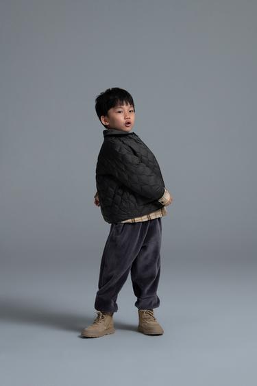 LINED CORDUROY TROUSERS - Dark grey by Zara