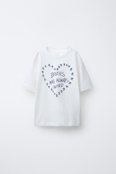 SLOGAN PRINT T-SHIRT - White by Zara