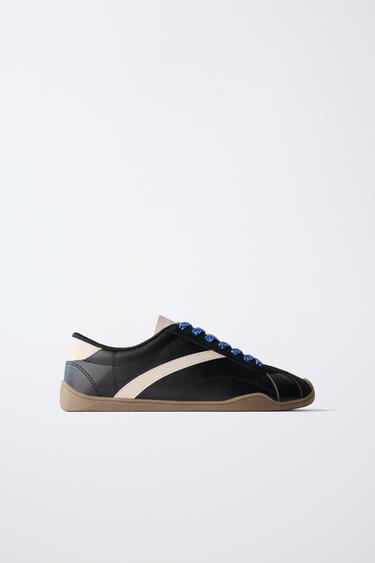 CONTRAST RETRO PLIMSOLLS - Black by Zara