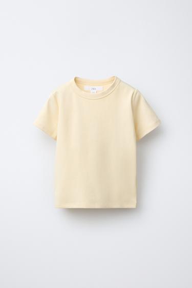 PLAIN INTERLOCK T-SHIRT - Yellow by Zara