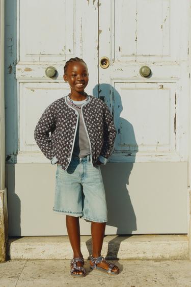 FLORAL PUFFER JACKET - Brown by Zara