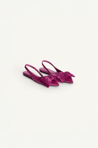 MAXI BOW SLINGBACK SHOES - LIMITED EDITION - Pink by Zara