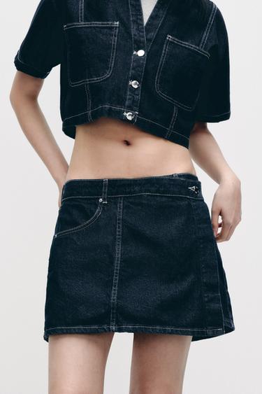 Z1975 WRAP DENIM SKORT - Blue by Zara