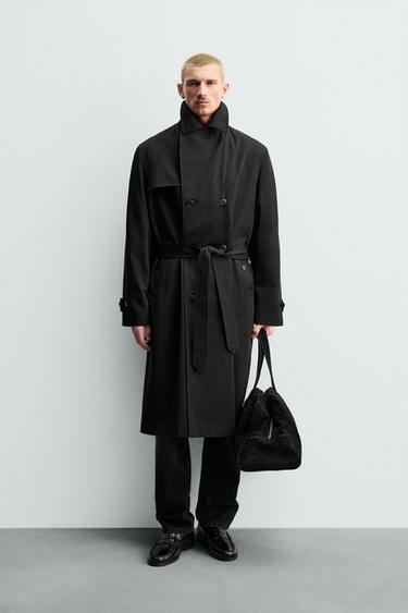 WATER-REPELLENT TRENCH COAT MANTECO® ORIGINS - Black by Zara