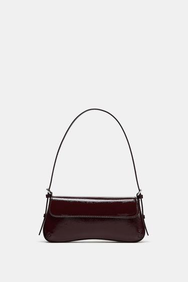 FLAP SHOULDER BAG - Burgundy Red by Zara