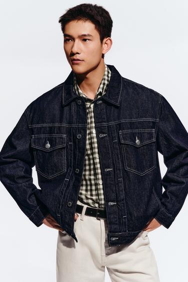 RAMIE AND SILK CHECK SHIRT - Mid-green by Zara