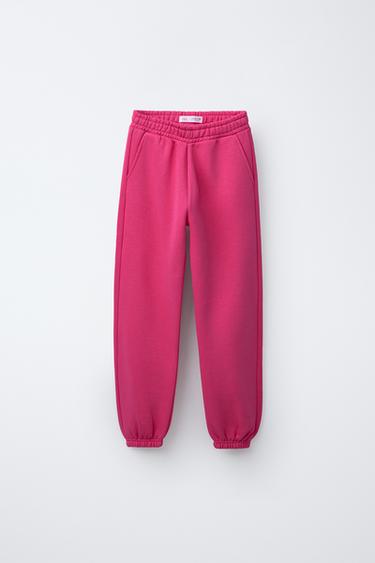 FLEECE JOGGING BOTTOMS - Fuchsia by Zara - Image 0