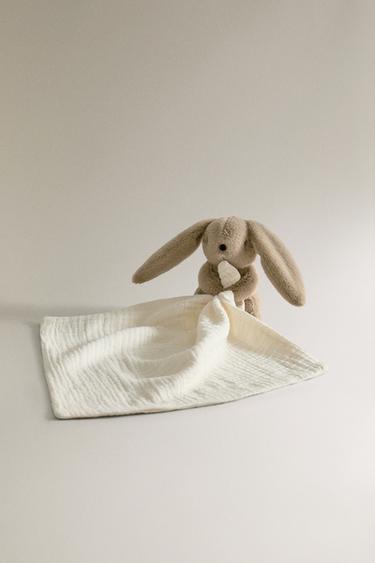 CHILDREN’S BUNNY CUDDLY SOFT TOY - Dark beige by Zara