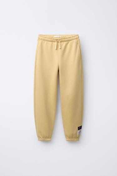 LABEL JOGGER TROUSERS - Yellow by Zara