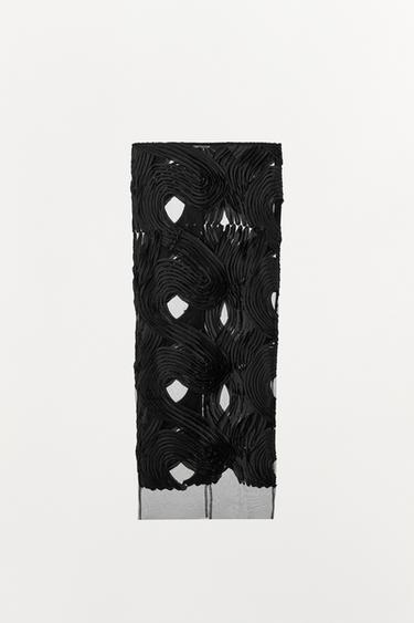 LIMITED EDITION STRUCTURED MIDI SKIRT - Black by Zara