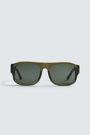 RECTANGULAR SUNGLASSES - Olive green by Zara