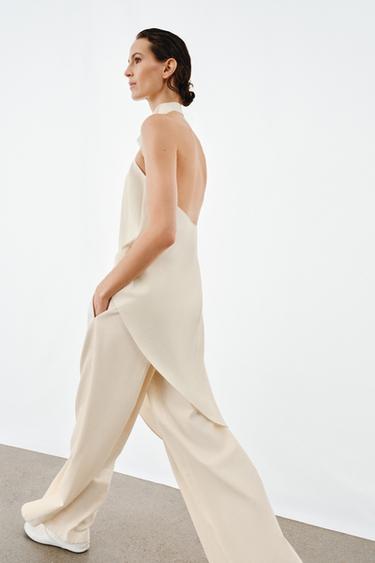 ZW COLLECTION ASYMMETRIC TOP - Oyster-white by Zara