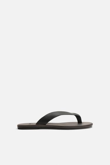 LIMITED EDITION LEATHER SANDALS - Brown by Zara