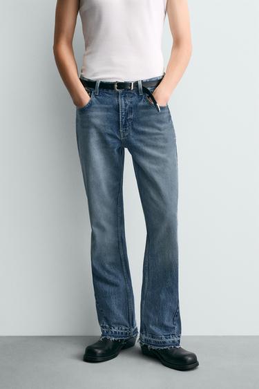 FLARE FIT JEANS - Mid-blue by Zara