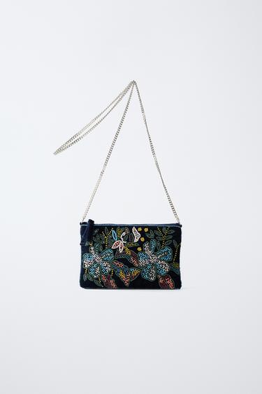 BEADED CROSSBODY BAG - Black by Zara
