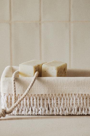 RECTANGULAR FABRIC INTERIOR BASKET - White by Zara