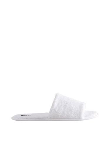 OPEN TERRY BATHROOM SLIPPERS - White by Zara