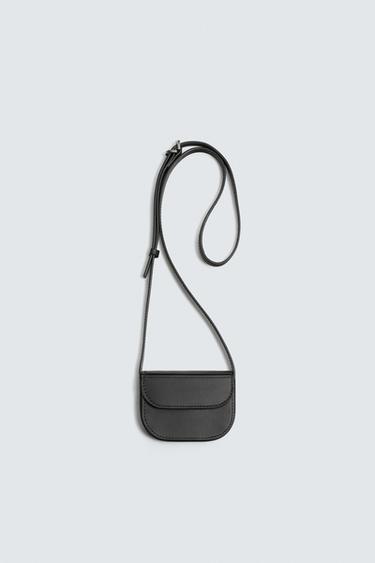 MINI LEATHER CROSSBODY BAG - Black by Zara