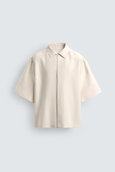 RELAXED FIT FLOWING SHIRT - Mid-ecru by Zara