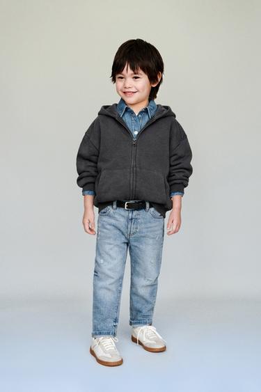 RIPPED LOW BAGGY JEANS - Blue by Zara