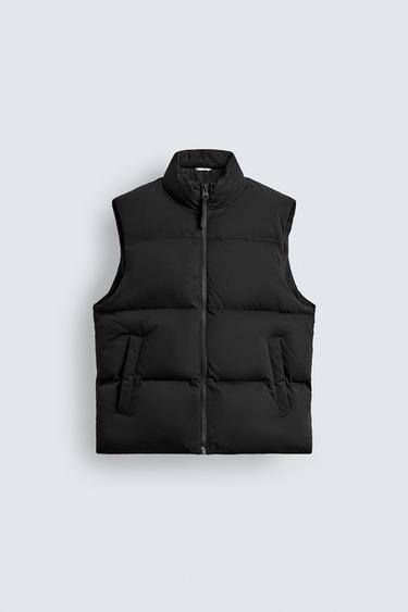 REGULAR FIT PUFFER GILET - Black by Zara