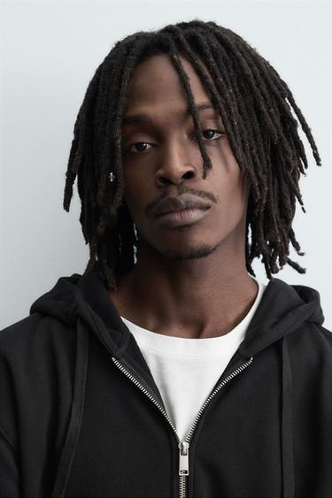 ZIP-UP HOODIE - Black by Zara