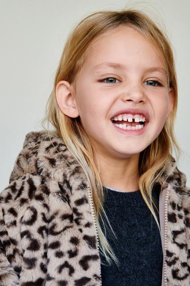 ANIMAL PRINT FAUX FUR JACKET - Leopard by Zara