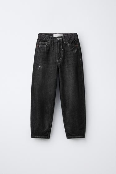 BAGGY BALLOON JEANS - Black by Zara