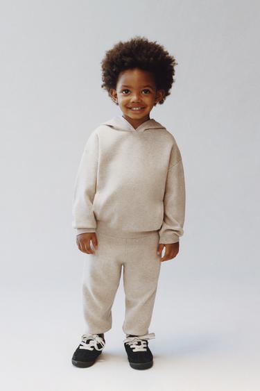 KNITTED JOGGING TROUSERS - Sand by Zara