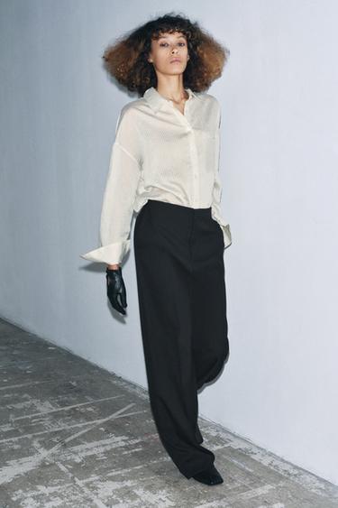MINIMAL TROUSERS WITH WOOL ZW COLLECTION - Black by Zara