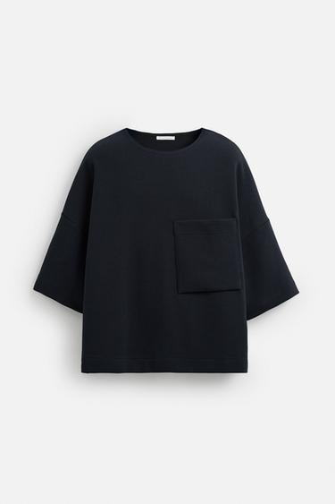 OVERSIZED TECHNICAL SWEATSHIRT - Blue by Zara