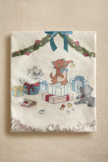 CHILDREN'S CHRISTMAS THE ARISTOCATS ©DISNEY FLEECE BLANKET - Ecru by Zara