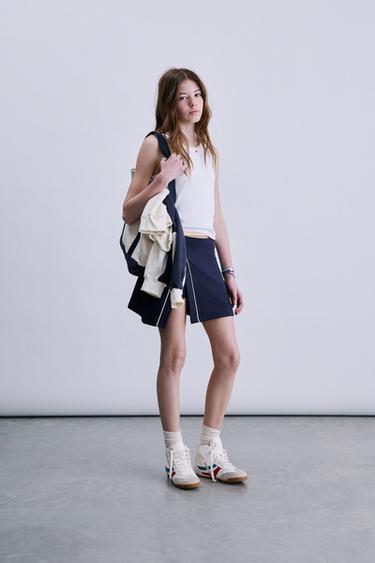 SPORTY BERMUDA SKORT - Navy blue by Zara