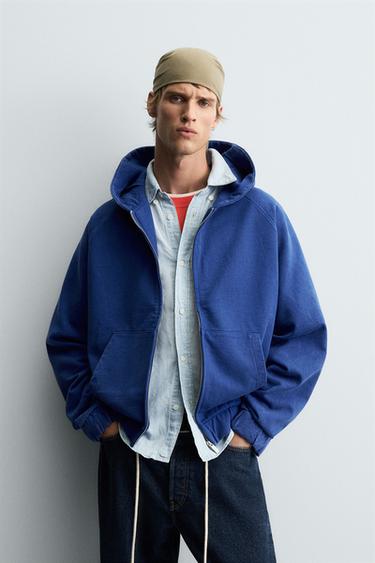 BOXY FIT HOODIE SWEATSHIRT - Bluish by Zara