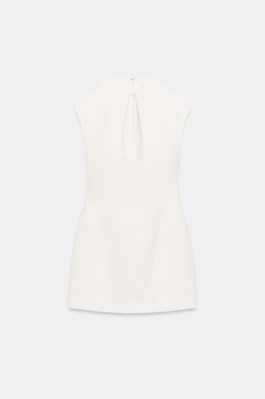 VOLUMINOUS MINI DRESS - Oyster-white by Zara