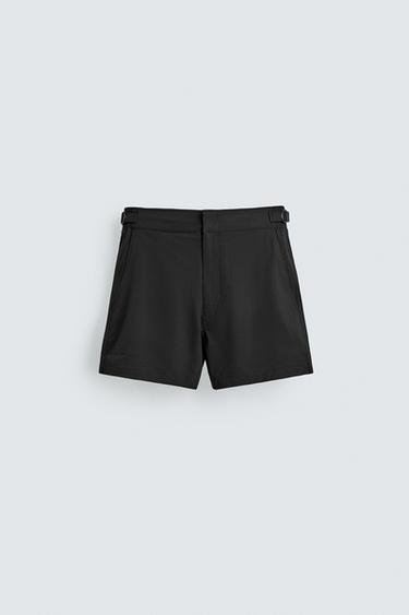 MID-STRUCTURE SWIMMING TRUNKS - Black by Zara