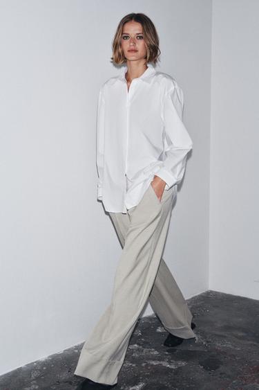 POPLIN SHIRT ZW COLLECTION - White by Zara