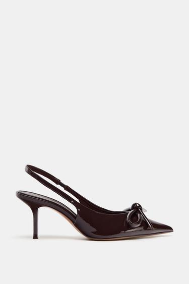 BOW HIGH HEELS - Brown by Zara